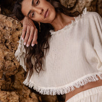 Shira'a Set - Natural Crop Blouse & Skirt